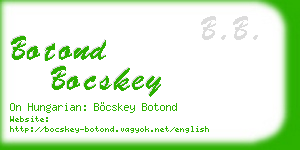 botond bocskey business card