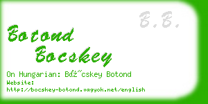 botond bocskey business card